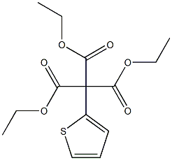 Thiophen-2-ylmethanetricarboxylic acid triethyl ester Struktur