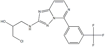 2-(3-Chloro-2-hydroxypropylamino)-5-[3-trifluoromethylphenyl][1,2,4]triazolo[1,5-c]pyrimidine Struktur