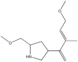 4-[(E)-1-Methylene-2-methyl-4-methoxy-2-butenyl]-2-(methoxymethyl)pyrrolidine Struktur