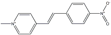 1-Methyl-4-[2-(4-nitrophenyl)ethenyl]pyridinium Struktur