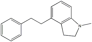 2,3-Dihydro-4-(2-phenylethyl)-1-methyl-1H-indole Struktur