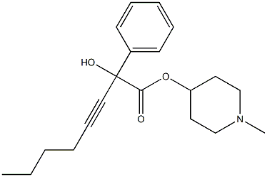 2-Hydroxy-2-phenyl-3-octynoic acid 1-methyl-4-piperidinyl ester Struktur