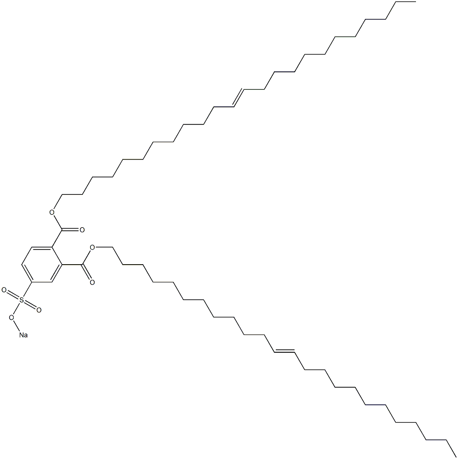 4-(Sodiosulfo)phthalic acid di(12-tetracosenyl) ester Struktur