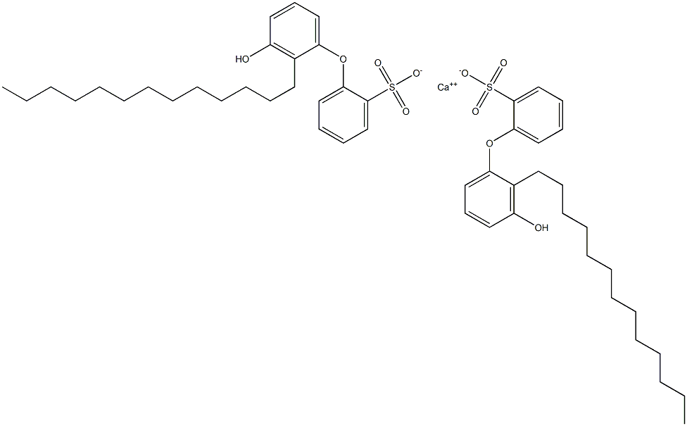 Bis(3'-hydroxy-2'-tridecyl[oxybisbenzene]-2-sulfonic acid)calcium salt Struktur