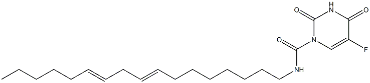 1-(8,11-Heptadecadien-1-ylaminocarbonyl)-5-fluorouracil Struktur