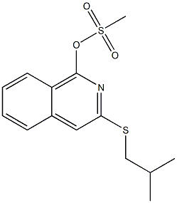 Methanesulfonic acid 3-(2-methylpropylthio)-isoquinolin-1-yl ester Struktur