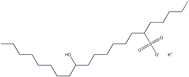 13-Hydroxyhenicosane-6-sulfonic acid potassium salt Struktur