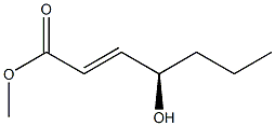 (2E,4R)-4-Hydroxy-2-heptenoic acid methyl ester Struktur