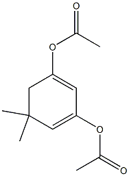 1,3-Diacetoxy-5,5-dimethylcyclohexa-1,3-diene Struktur