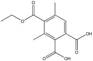 3,5-Dimethyl-1,2,4-benzenetricarboxylic acid dihydrogen 4-ethyl ester Struktur