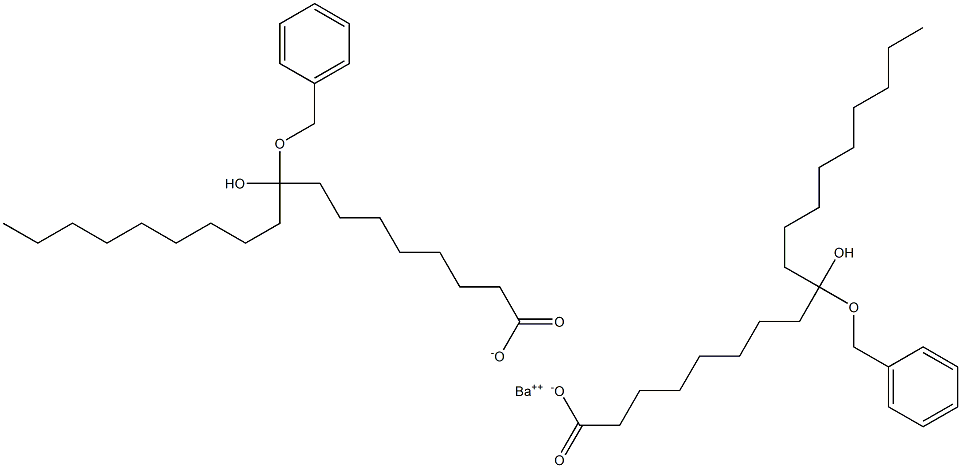 Bis(9-benzyloxy-9-hydroxystearic acid)barium salt Struktur