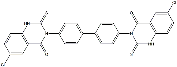 3,3'-(1,1'-Biphenyl-4,4'-diyl)bis[1,2-dihydro-6-chloro-2-thioxoquinazolin-4(3H)-one] Struktur