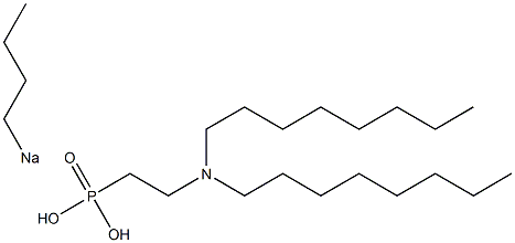 2-(Dioctylamino)ethylphosphonic acid butyl=sodium ester salt Struktur