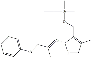 (2R)-3-[[(tert-Butyldimethylsilyl)oxy]methyl]-4-methyl-2-[(1E)-3-phenylthio-2-methyl-1-propenyl]-2,5-dihydrofuran Struktur