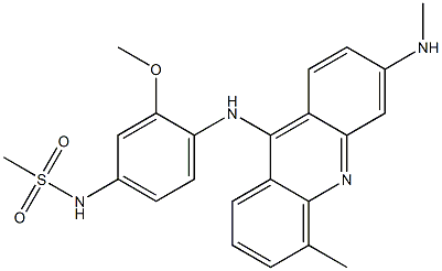 N-[4-[[3-(Methylamino)-5-methylacridin-9-yl]amino]-3-methoxyphenyl]methanesulfonamide Struktur