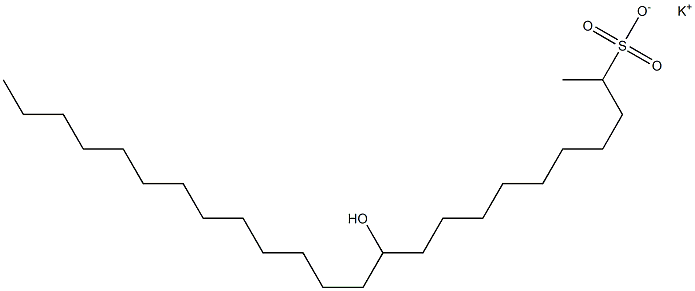 11-Hydroxytetracosane-2-sulfonic acid potassium salt Struktur