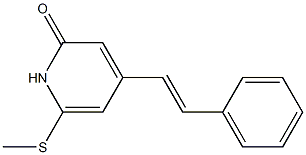 4-Styryl-6-(methylthio)-2(1H)-pyridone Struktur