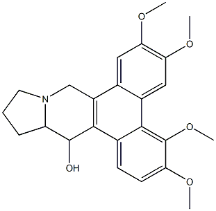 3,4,6,7-Tetramethoxy-14-hydroxy-9,11,12,13,13a,14-hexahydrodibenzo[f,h]pyrrolo[1,2-b]isoquinoline Struktur