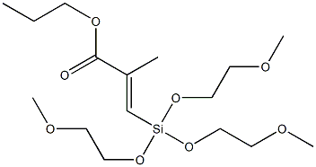 2-Methyl-3-[tris(2-methoxyethyloxy)silyl]propenoic acid propyl ester Struktur