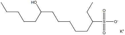 9-Hydroxytetradecane-3-sulfonic acid potassium salt Struktur