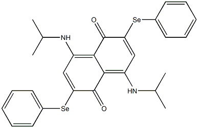 4,8-Bis(isopropylamino)-2,6-bis(phenylseleno)naphthalene-1,5-dione Struktur