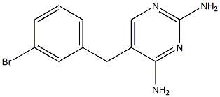 2,4-Diamino-5-[3-bromobenzyl]pyrimidine Struktur