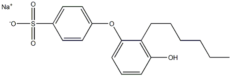 3'-Hydroxy-2'-hexyl[oxybisbenzene]-4-sulfonic acid sodium salt Struktur