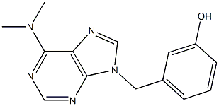 9-(3-Hydroxybenzyl)-N,N-dimethyl-9H-purin-6-amine Struktur