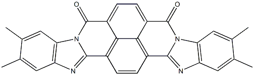 2,3,10,11-Tetramethyl-4b,8a,13,16-tetraazadiindeno[2,1-a:1',2'-i]pyrene-5,8-dione Struktur