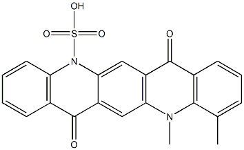 5,7,12,14-Tetrahydro-11,12-dimethyl-7,14-dioxoquino[2,3-b]acridine-5-sulfonic acid Struktur