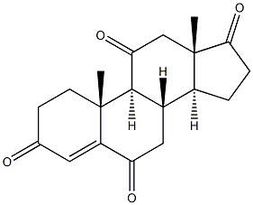 Androst-4-ene-3,6,11,17-tetrone Struktur