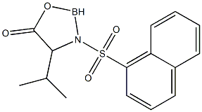 2,3-Dihydro-4-isopropyl-3-[(1-naphtyl)sulfonyl]-1,3,2-oxazaborol-5(4H)-one Struktur