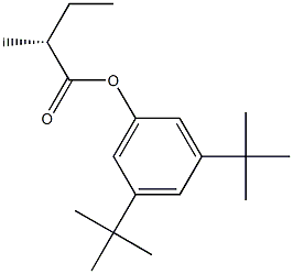 [R,(-)]-2-Methylbutyric acid 3,5-di-tert-butylphenyl ester Struktur