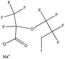 2,3,3,3-Tetrafluoro-2-(1,1,2,2-tetrafluoro-3-iodopropoxy)propionic acid sodium salt Struktur