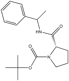 (2S)-1-tert-Butoxycarbonyl-N-(1-phenylethyl)pyrrolidine-2-carboxamide Struktur