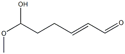 6-Hydroxy-6-methoxy-2-hexen-1-al Struktur