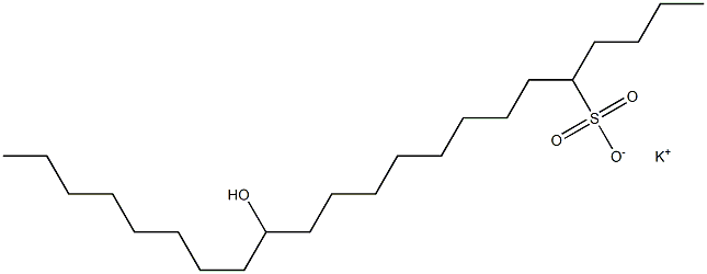 14-Hydroxydocosane-5-sulfonic acid potassium salt Struktur