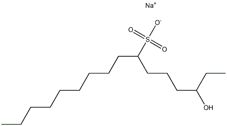 3-Hydroxyhexadecane-7-sulfonic acid sodium salt Struktur