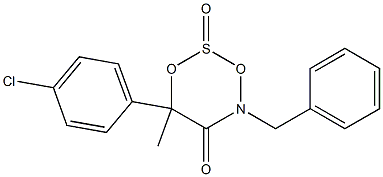 4-Benzyl-6-methyl-6-(4-chlorophenyl)-4H-1,3,2,4-dioxathiazin-5(6H)-one 2-oxide Struktur