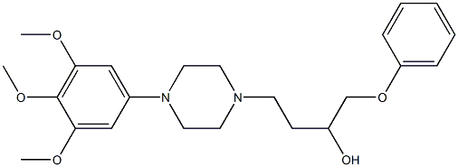 1-(Phenoxy)-4-[4-[3,4,5-trimethoxyphenyl]-1-piperazinyl]-2-butanol Struktur