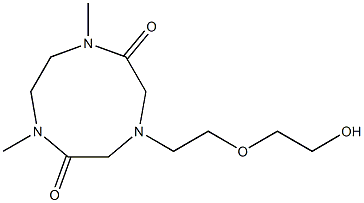 3-[2-(2-Hydroxyethoxy)ethyl]-6,9-dimethyl-3,6,9-triazacyclononane-1,5-dione Struktur