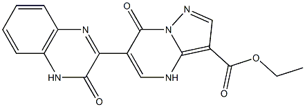 6-[(3-Oxo-3,4-dihydroquinoxalin)-2-yl]-3-ethoxycarbonylpyrazolo[1,5-a]pyrimidin-7(4H)-one Struktur