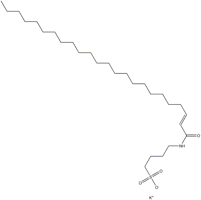 4-[(1-Oxo-2-tetracosen-1-yl)amino]-1-butanesulfonic acid potassium salt Struktur