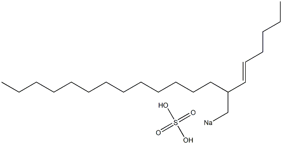 Sulfuric acid 2-(1-hexenyl)pentadecyl=sodium ester salt Struktur