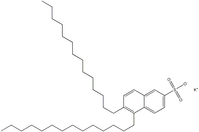 5,6-Ditetradecyl-2-naphthalenesulfonic acid potassium salt Struktur