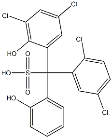 (2,5-Dichlorophenyl)(3,5-dichloro-2-hydroxyphenyl)(2-hydroxyphenyl)methanesulfonic acid Struktur