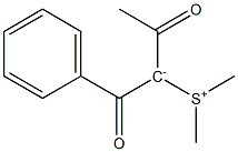 2-(Dimethylsulfonio)-1,3-dioxo-1-phenylbutan-2-ide Struktur