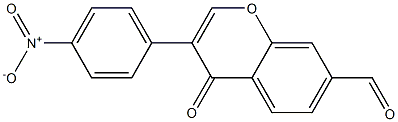 4-Oxo-3-(4-nitrophenyl)-4H-1-benzopyran-7-carbaldehyde Struktur