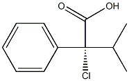 [R,(-)]-2-Chloro-3-methyl-2-phenylbutyric acid Struktur