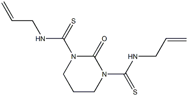 1,3-Bis(allylthiocarbamoyl)tetrahydropyrimidin-2(1H)-one Struktur